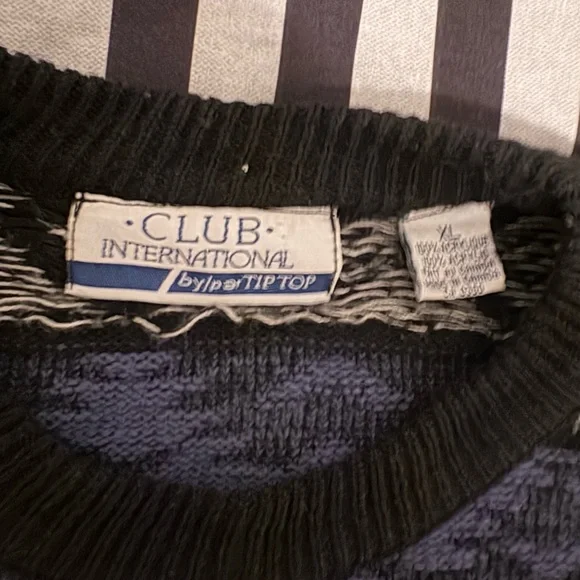 Vintage Patterned Knit Sweater - Picture 2 of 2